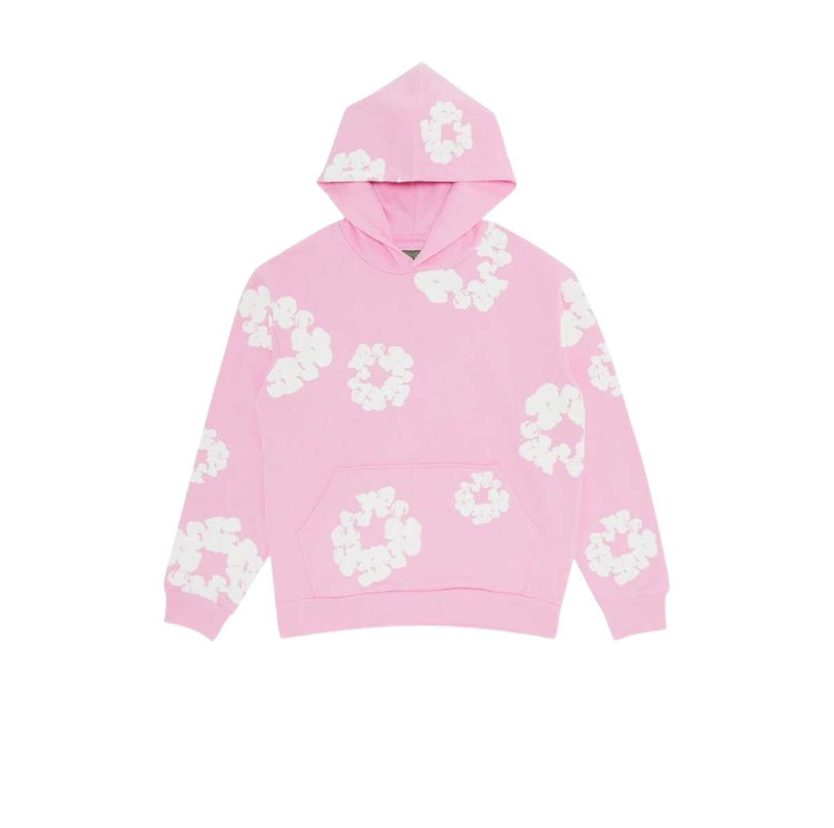 Denim Tears The Cotton Wreath Sweatshirt Pink – limited edition streetwear sweatshirt, Denim Tears brand, pink cotton blend pullover, graphic design with cotton wreath motif