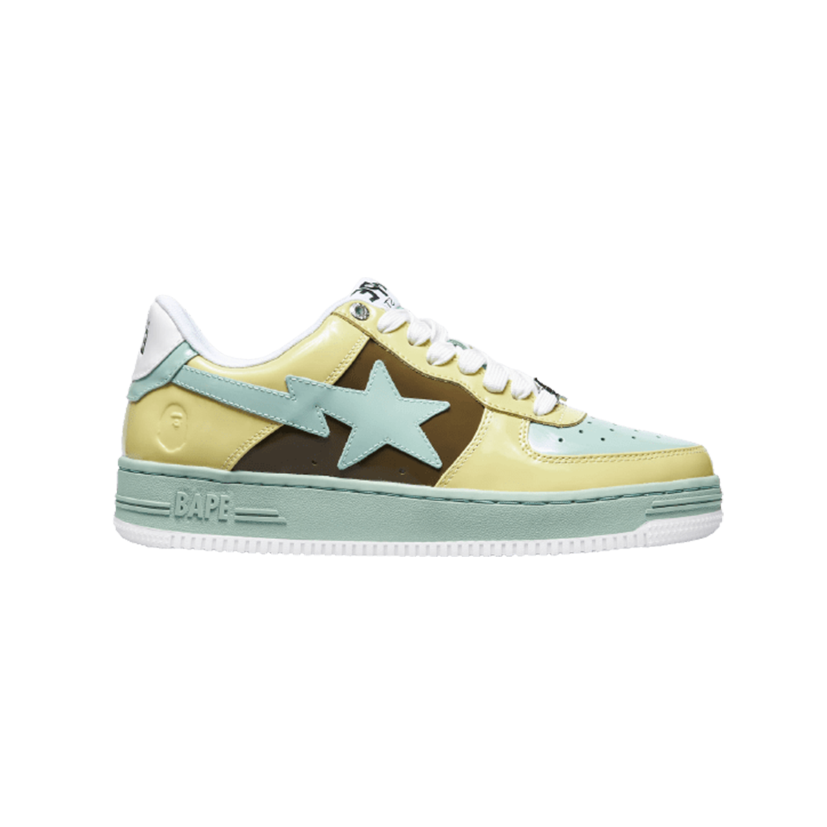 Bapesta Sneakers Bapesta Green Yellow A Bathing Ape Bape Sta
