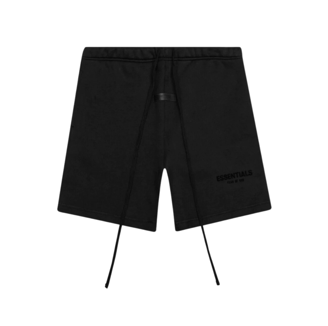 Fear of God Essentials Sweatshort Stretch Limo SS22 – unisex casual sweatshorts, Stretch Limo dark gray color, SS22 collection, comfortable cotton blend, streetwear shorts