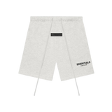 Essentials Sweatshort Light Oatmeal – unisex casual sweatshorts, light oatmeal color, comfortable cotton blend, streetwear shorts, relaxed fit