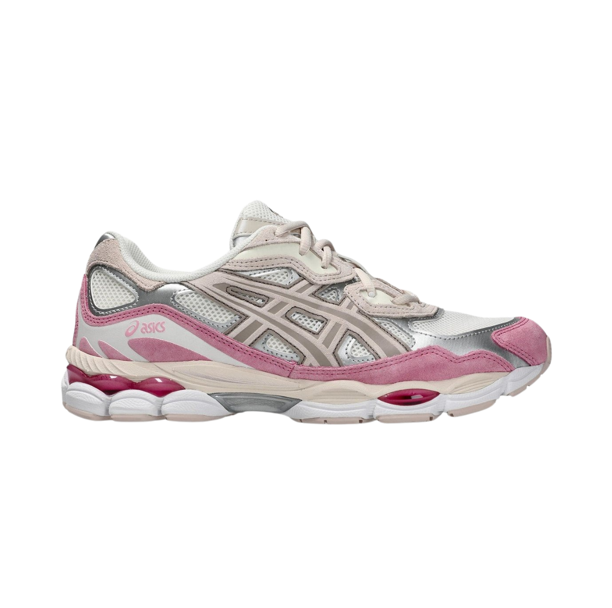 ASICS Gel-NYC Cream Mineral Beige Pink – women's lifestyle sneakers, cream beige and pink colorway, Gel cushioning technology, urban casual shoes, breathable mesh and suede upper