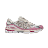 ASICS Gel-NYC Cream Mineral Beige Pink – women's lifestyle sneakers, cream beige and pink colorway, Gel cushioning technology, urban casual shoes, breathable mesh and suede upper