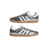 adidas Samba OG Silver Metallic Cracked Leather