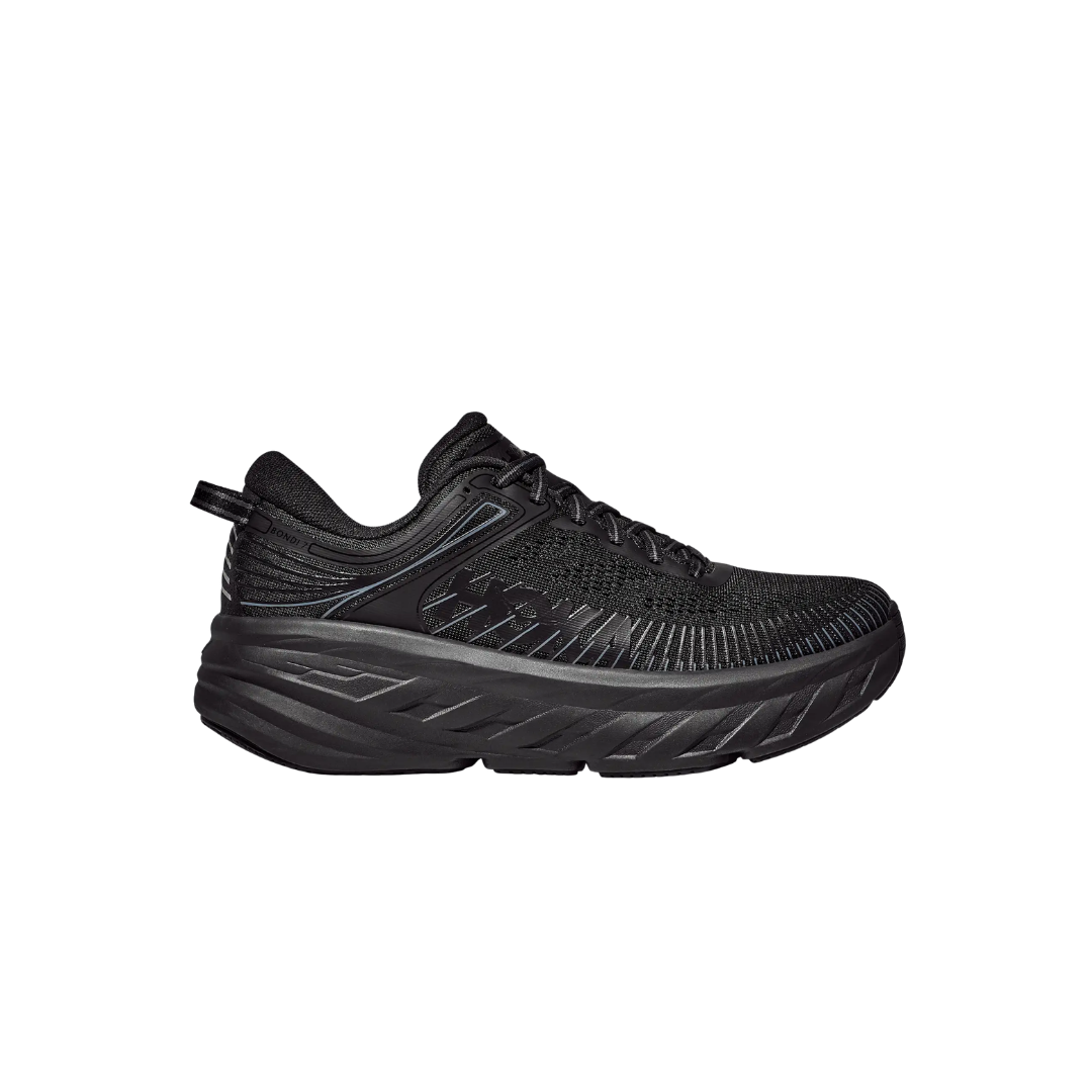 HOKA M Bondi 7 sneakers in Black with cushioned sole and breathable upper