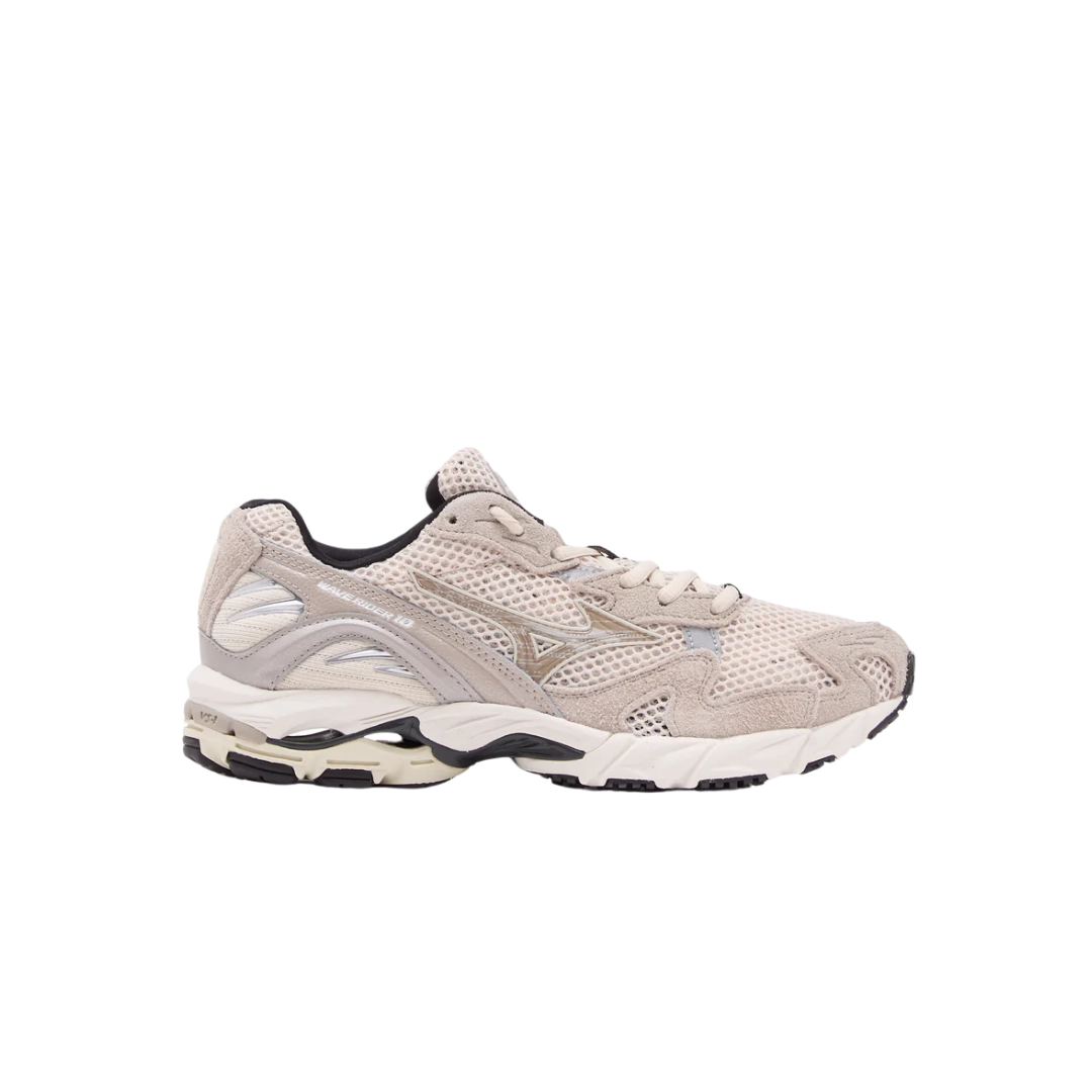 Mizuno Wave Rider 10 sneakers in Beige with retro running-inspired design