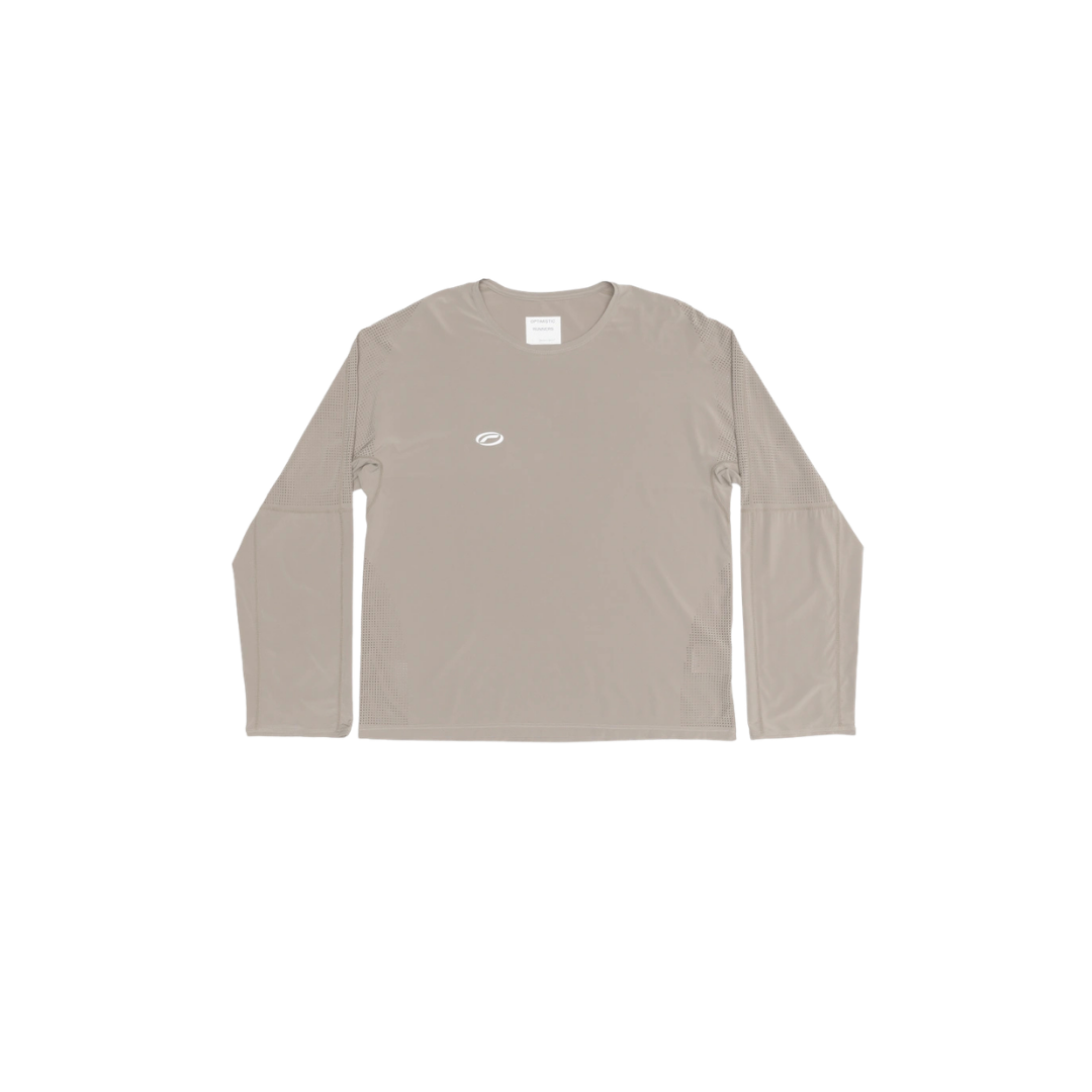 Optimistic Runners Perforated Longsleeve in Camel