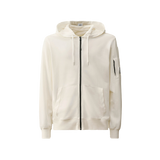 C.P. Company Light Fleece Hooded Open Sweatshirt