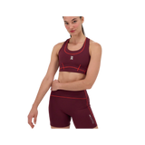 Bandit W Stamina Scoop Neck Run Bra with Contrast Stitching Fig/Intense Red