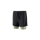 District Vision Layered Pocketed Trail Shorts - Black/Ash