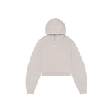 Bandit Classic Cotton Fleece Women's Cropped Hoodie - Ash