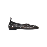 ALOHAS Rosalind All Studs Vintage Effect Brown Leather Ballet Flats