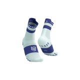 Compressport Pro Racing Socks v4.0 Run High - Star White/Orient Blue