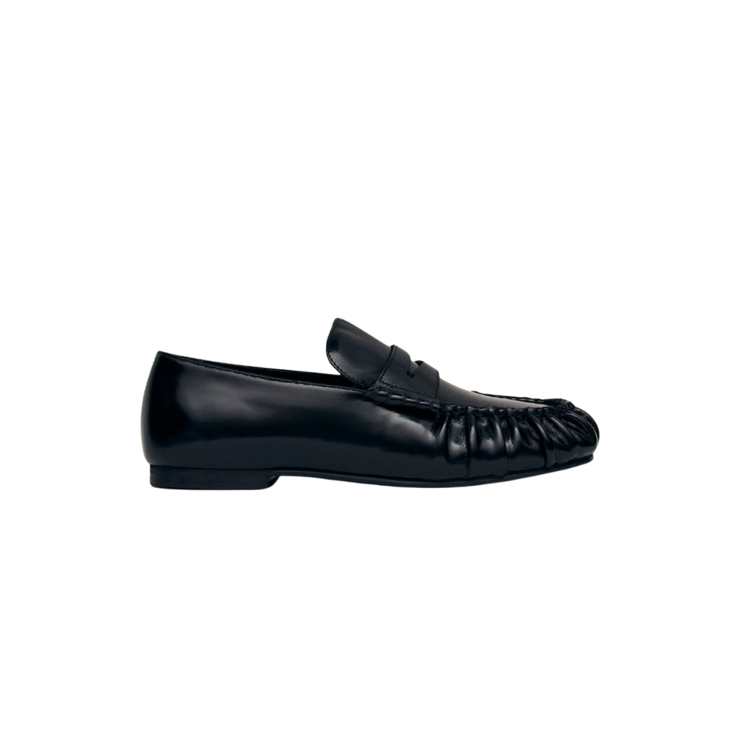 ALOHAS Aven Black Leather Loafers for Women