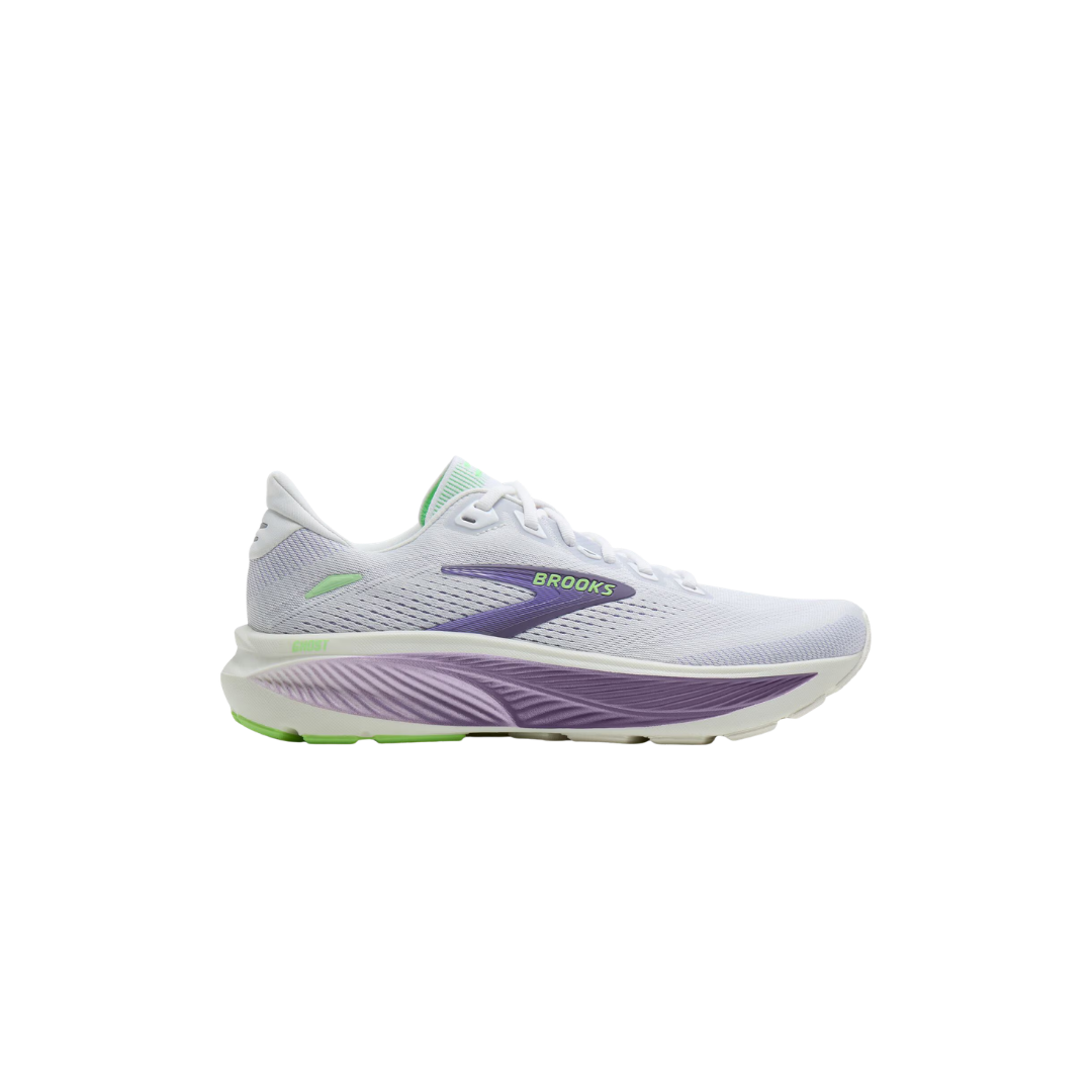 BROOKS Ghost 18 White/Purple Hebe/Green – image 1 | COLLECT Barcelona