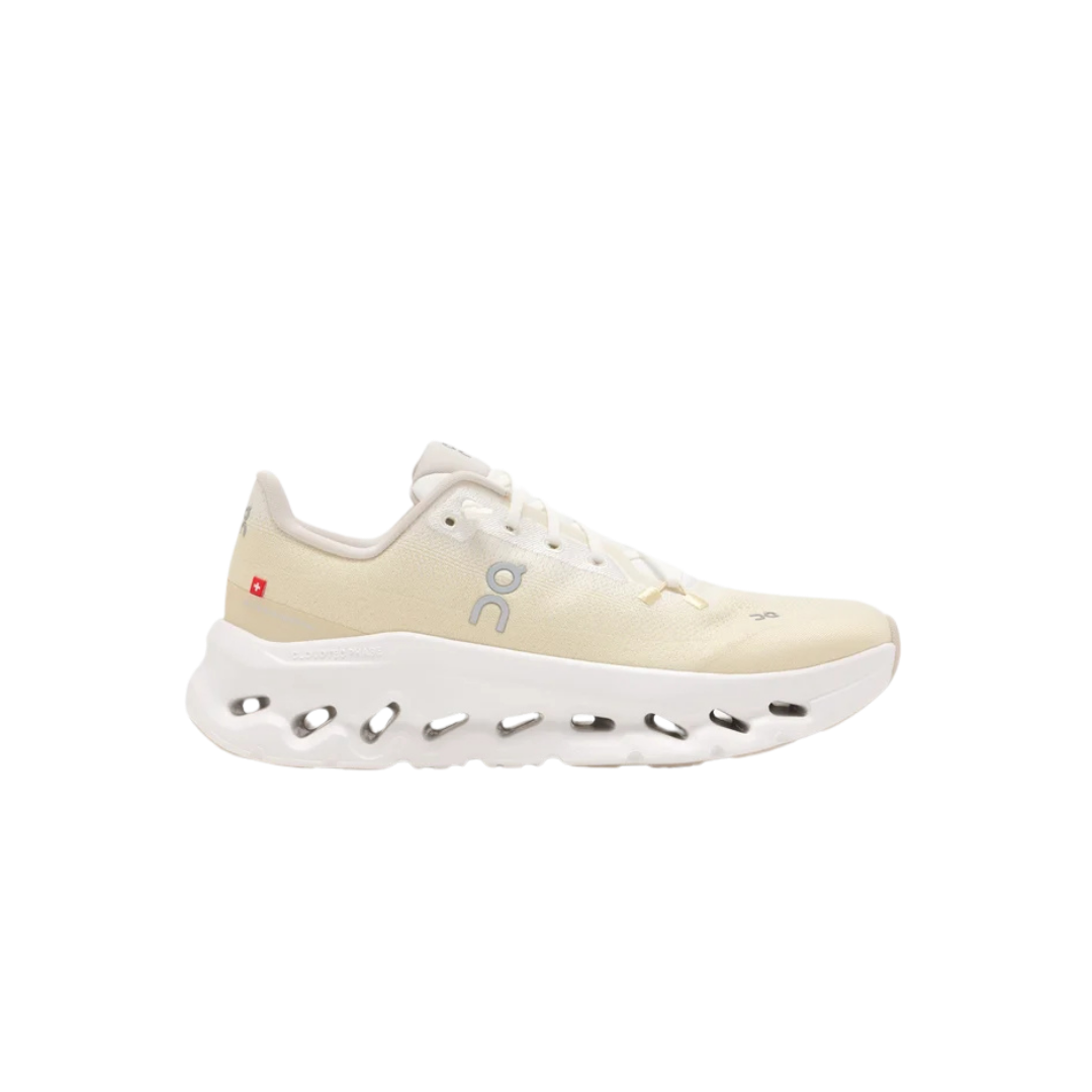 On Running Cloudsurfer 3 W in White/Bran with cushioned CloudTec Phase® sole and mesh upper