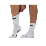 Bandit Lite Run™ Spring Motif Quarter Socks in White and Black