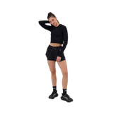 Bandit W Seamless Crop LS Tee Black