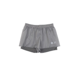 Optimistic Runners Glossy-Ripstop Shorts Light Grey