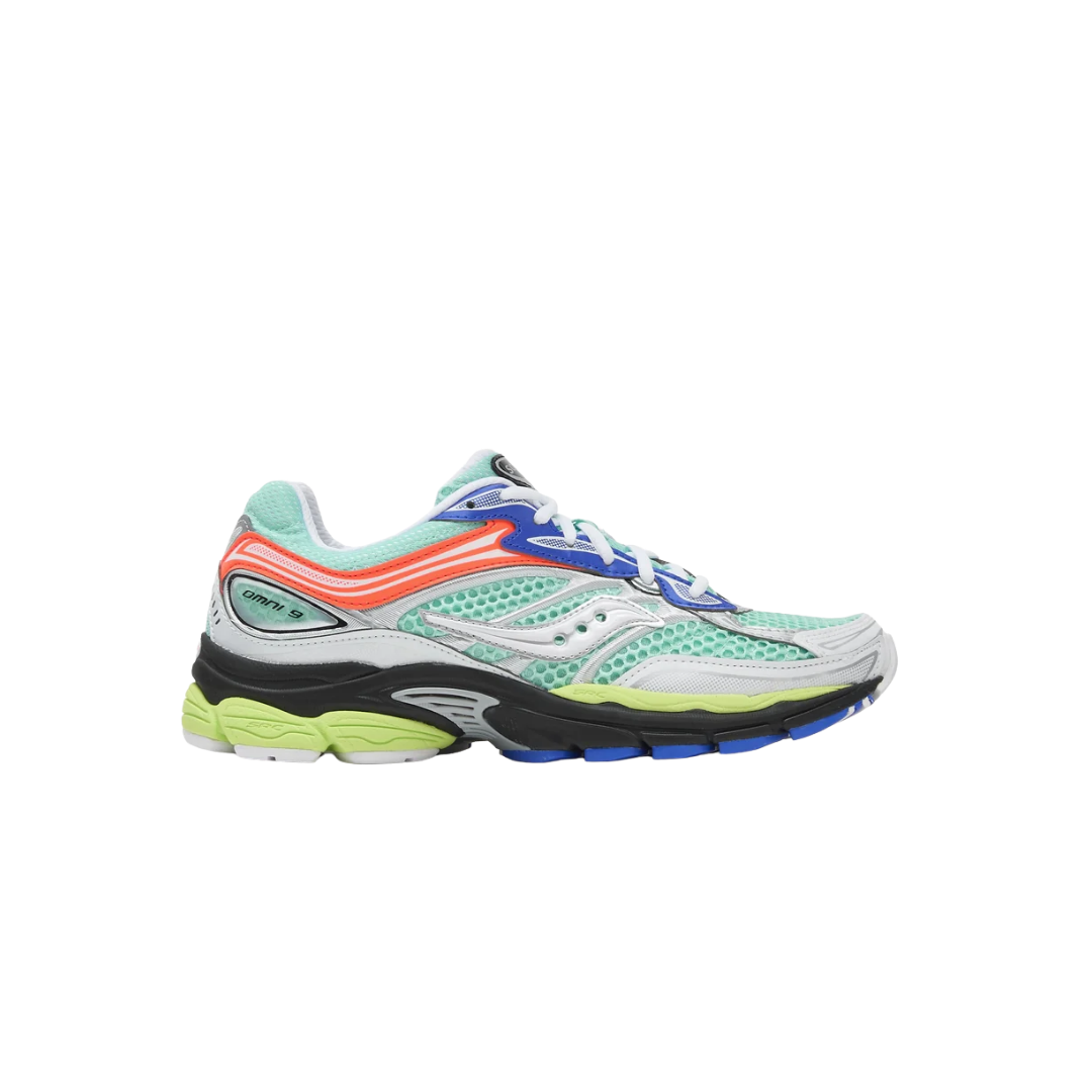 Saucony ProGrid Omni 9 Mint Multi retro running shoe