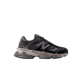 New Balance 9060 sneakers in Black with mesh upper and pigskin suede overlays