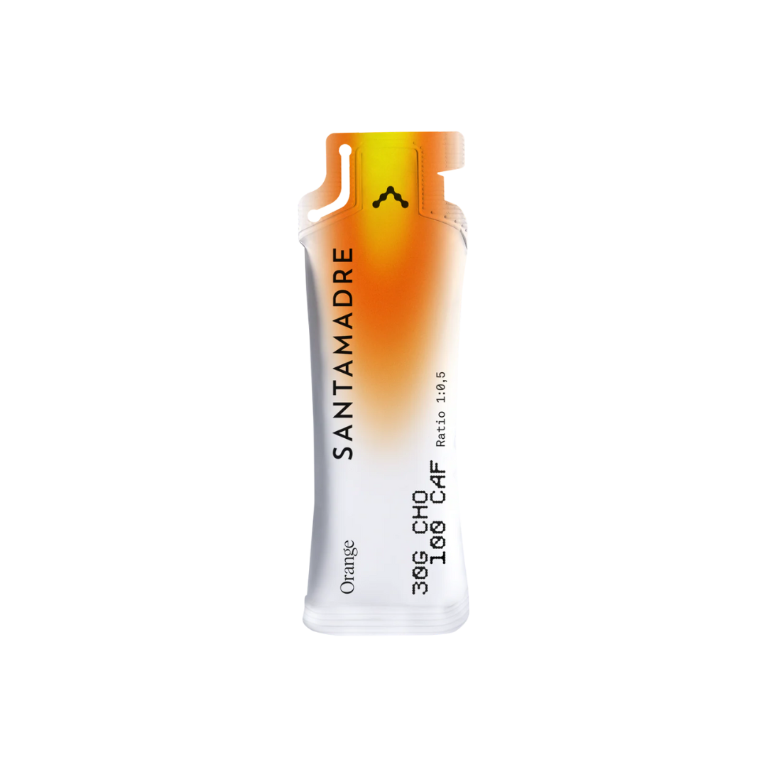 Santa Madre Energy Gel 30CHO 100CAF in Orange Flavour, 60g