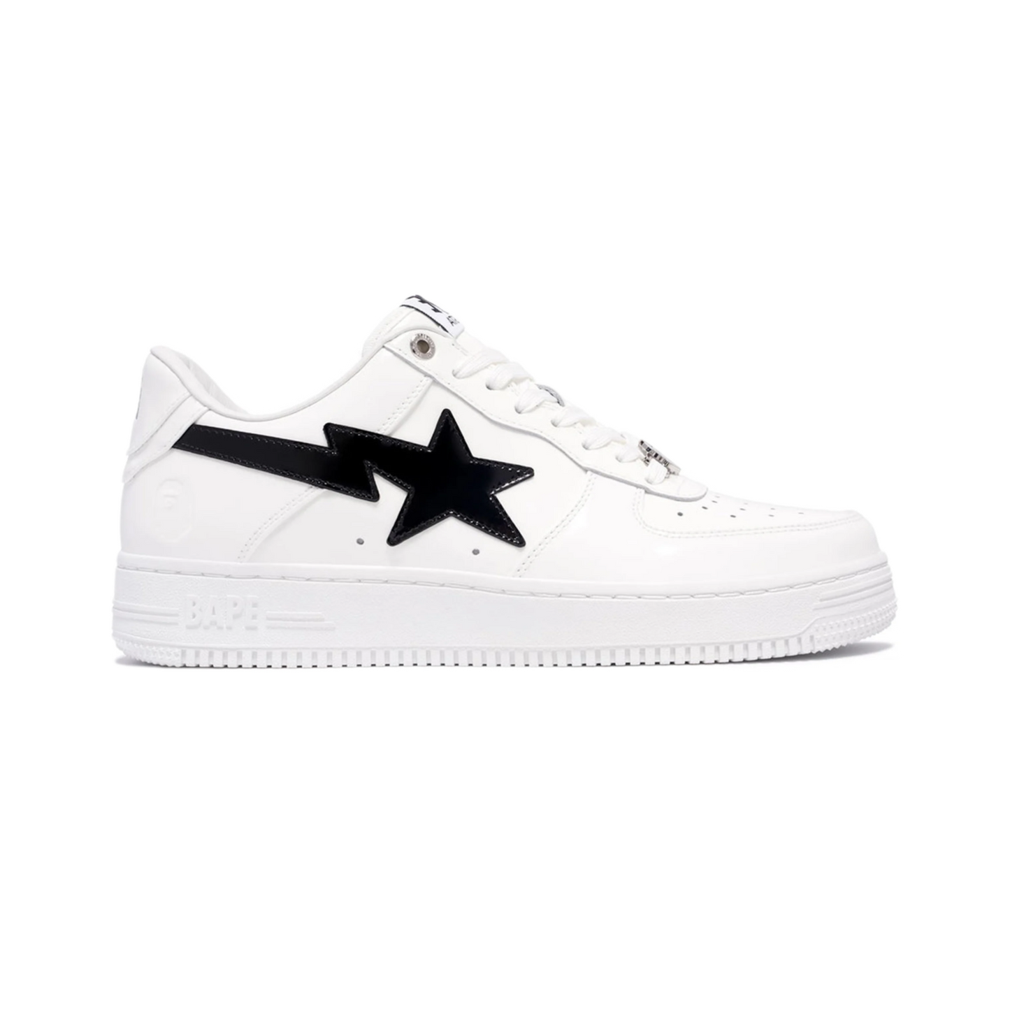 A Bathing Ape Bape Sta #2 White Patent