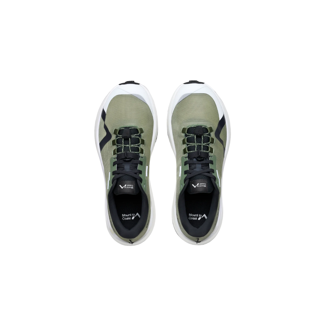 Mount to Coast M M1 trail running shoes in Moss with Vibram outsole and JETCELL midsole