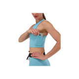 Bandit W Gridlock VNeck Crop Vintage Blue