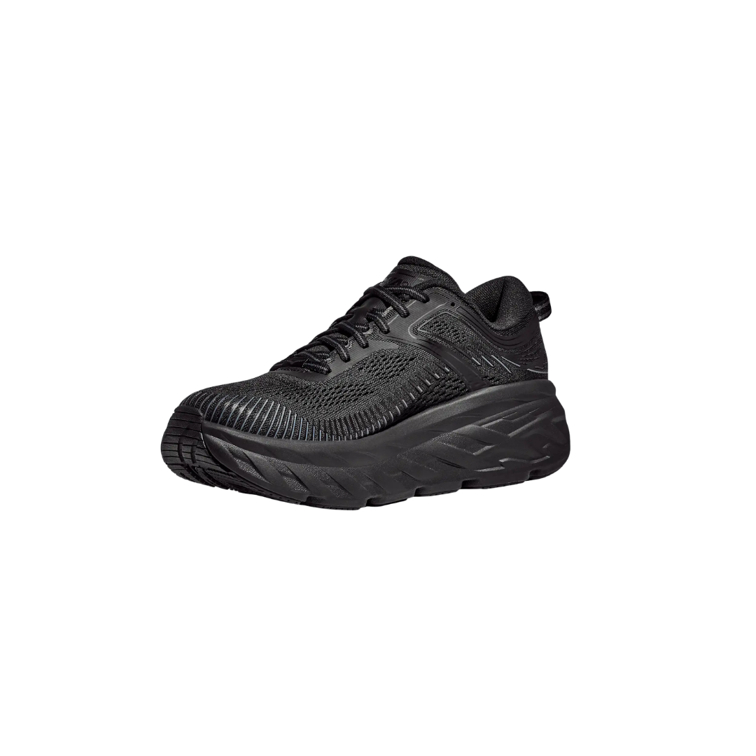 HOKA M Bondi 7 sneakers in Black with cushioned sole and breathable upper