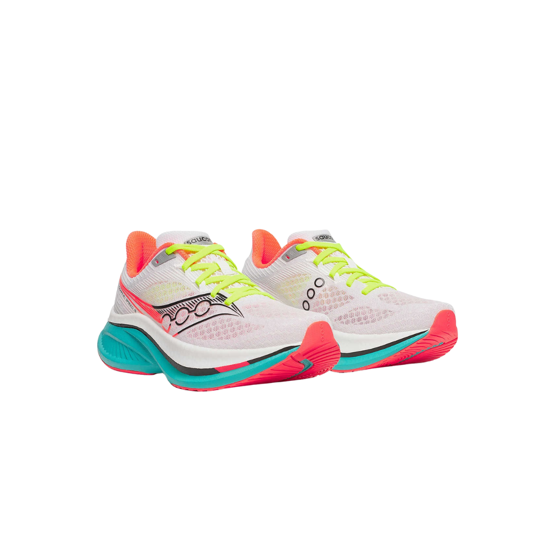Saucony Endorphin Speed 5 Women's Running Shoes in White and Mutant