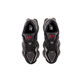 New Balance 9060 sneakers in Black with mesh upper and pigskin suede overlays