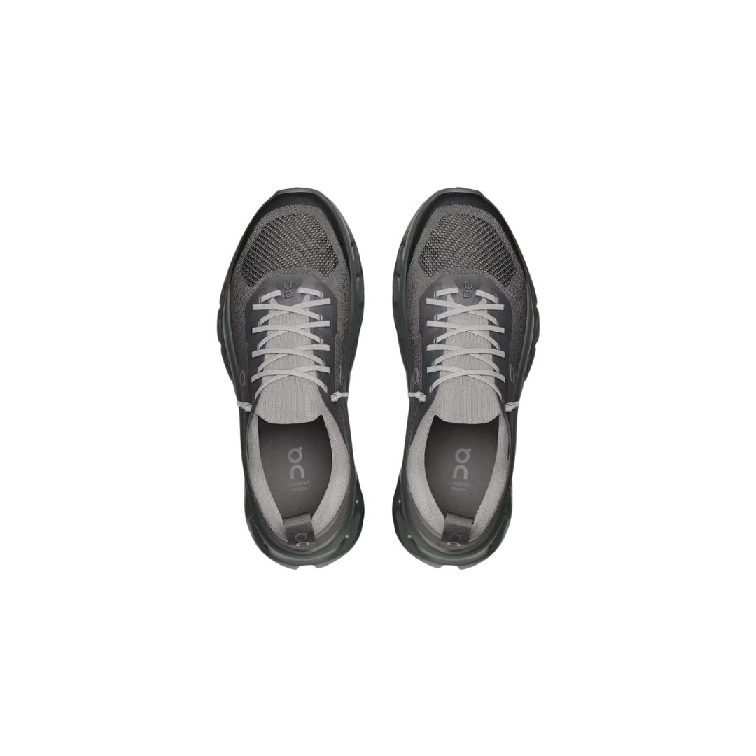 On Running Cloudtilt Moon W in Nickel with sock-like fit and cushioned sole