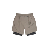 SAYSKY Pace 2 in 1 Shorts 5'' - Taupe