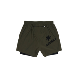 SAYSKY Pace 2 in 1 Shorts 5'' - Green