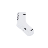 Bandit Lite Run™ Spring Motif Quarter Socks in White and Black