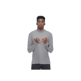 Bandit Men's AuraGrid™ Mockneck Long Sleeve - Zinc