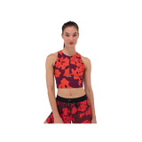 Bandit Cadence Race Crop with CF Zip Floral Fig / Intense Red