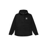 SAYSKY Clean Pace Flex Hooded Jacket in Black with adjustable hood and reflective details