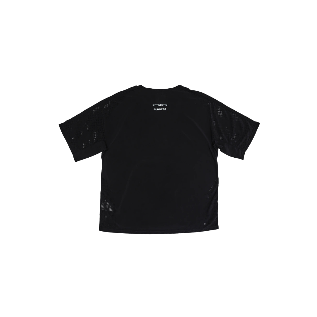 Optimistic Runners Perforated T-Shirt in Black