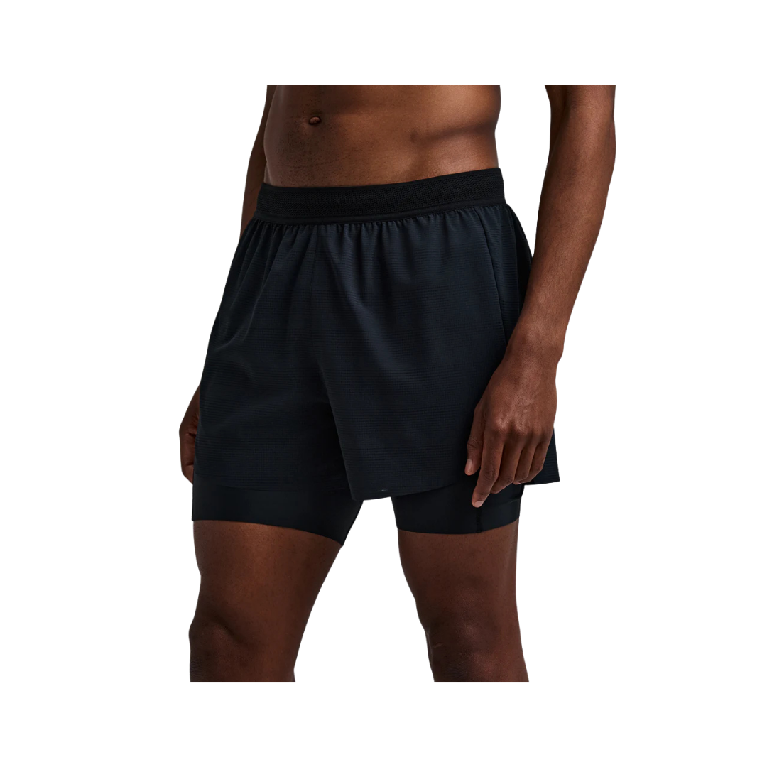 Bandit Men's CoolGrid 2-in-1 Run Shorts with gel pockets and moisture-wicking liner