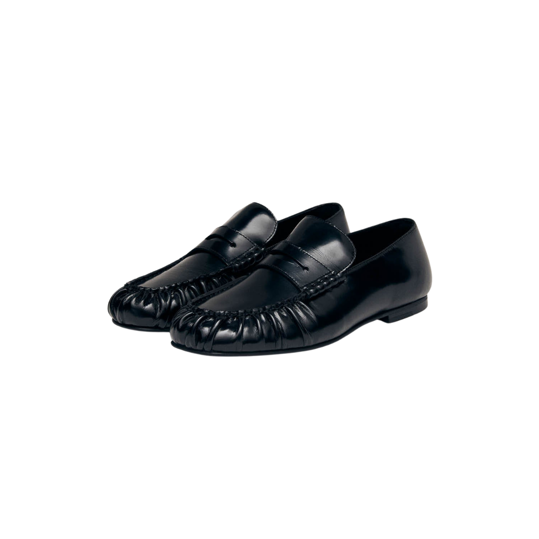 ALOHAS Aven Black Leather Loafers for Women