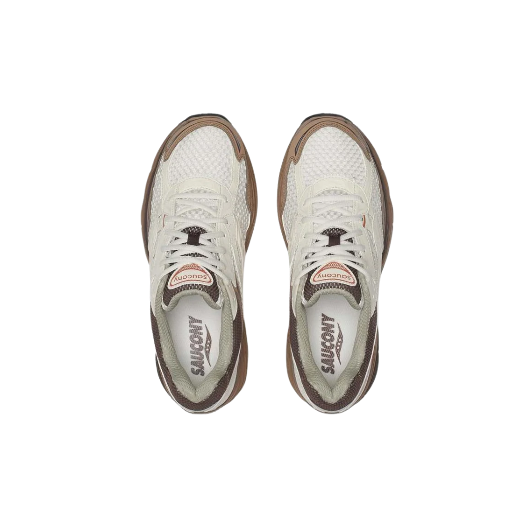 Saucony ProGrid Omni 9 Almond Coca retro running sneaker