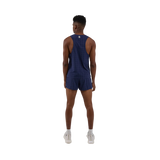 Bandit M vento Singlet Embossed Houndstooth  NY Navy Vintage Blue