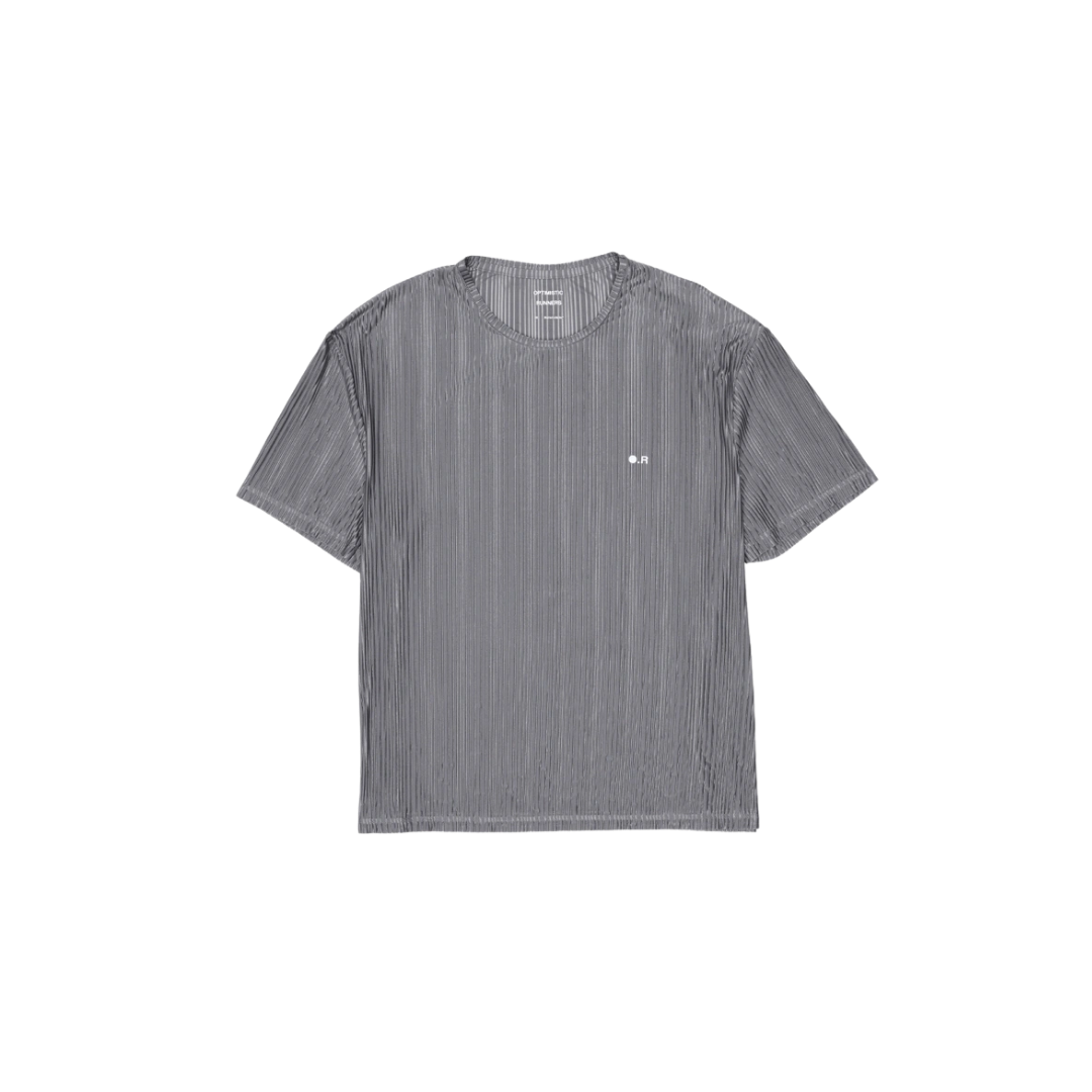 Optimistic Runners Glossy T-Shirt in Grey with glossy vertical lines