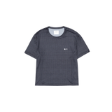 Optimistic Runners Plaid T-Shirt in Black with printed plaid pattern