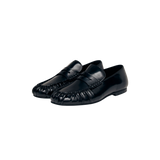 ALOHAS Aven Black Leather Loafers