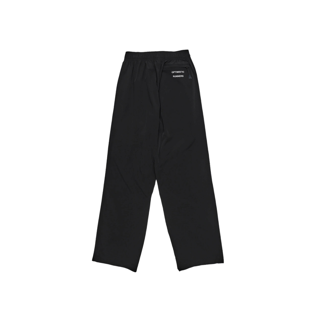 Optimistic Runners Wide Pants in Black with Reflective Details