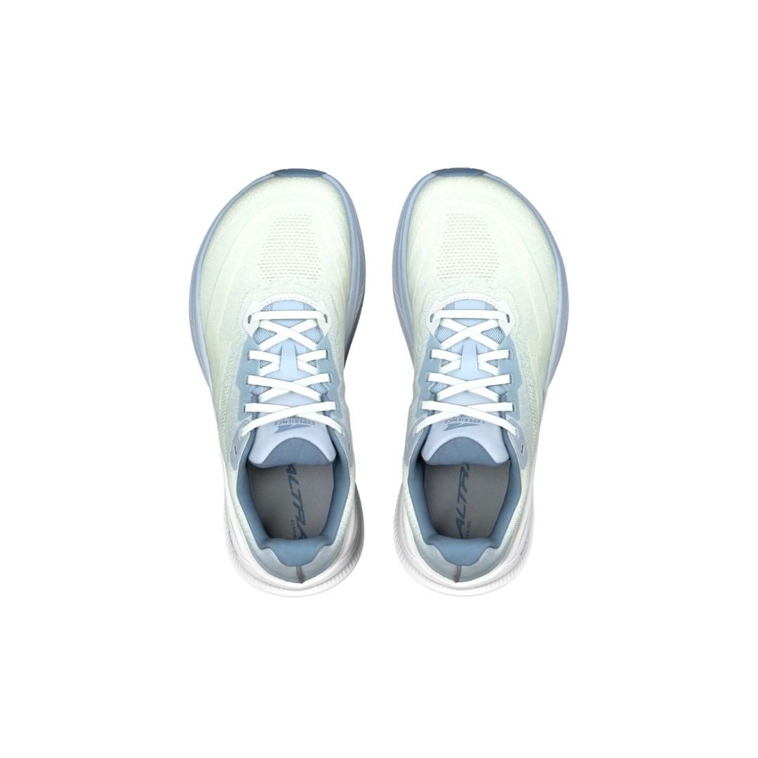 Altra W Experience Flow 3 running shoes in Ice Niagara Mist Windward Blue with mesh upper