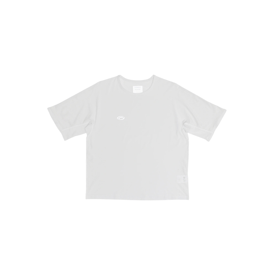 Optimistic Runners Perforated T-Shirt in Cool-Grey