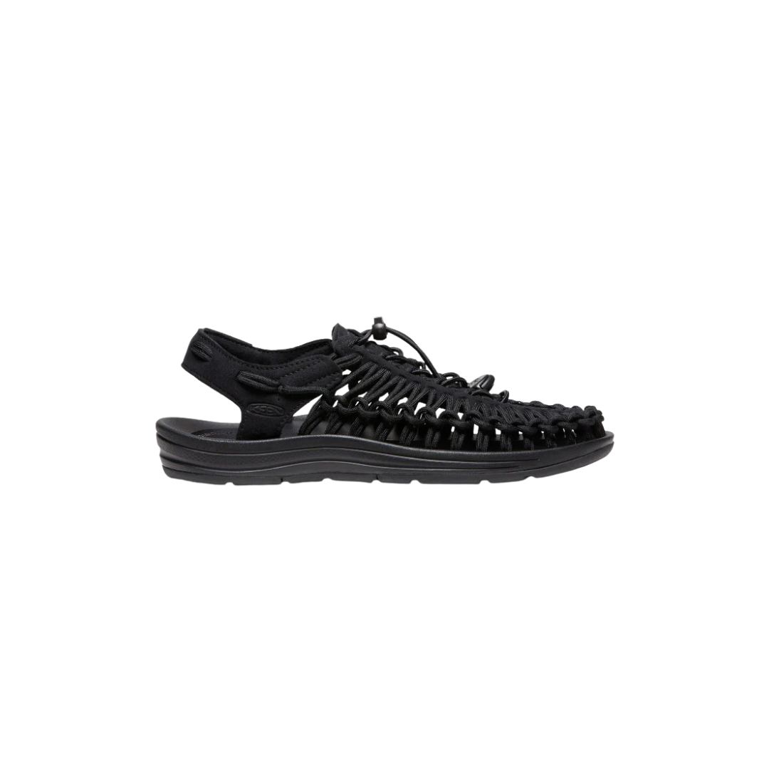 KEEN Women's UNEEK Sandals in Black with Recycled Cord Upper